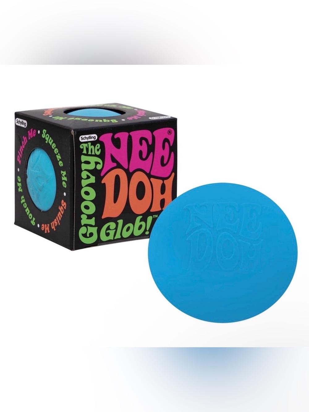 Needoh Groovy Glob Premium Sensory Stress Ball Fidget Toy, Color Blue,New in Box